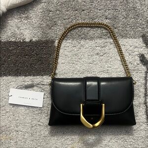 NWT Charles & Keith Black Crossbody Bag